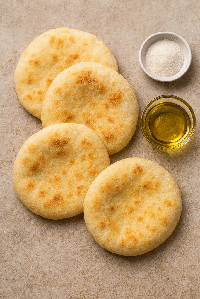 Receita do Pão Árabe ou Pão sírio Vegano. Delicioso